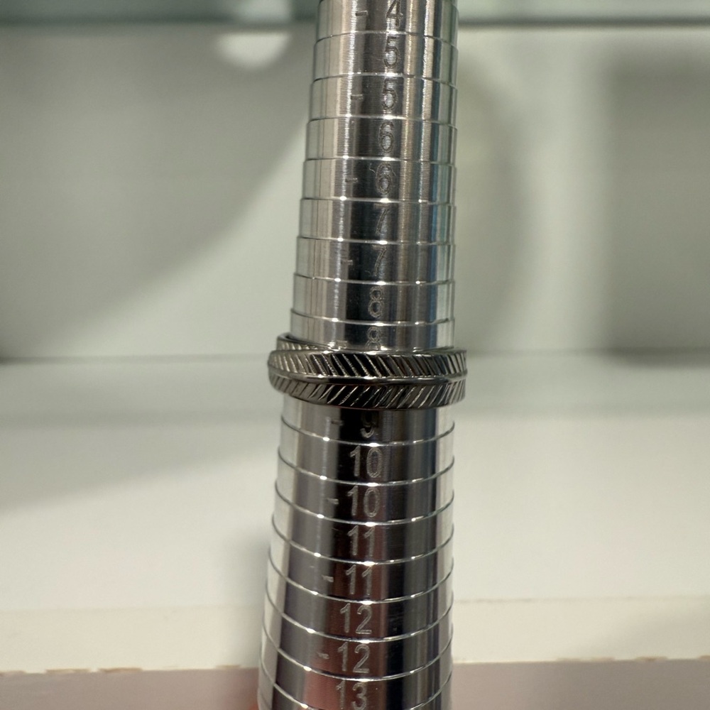 Orezza Silver Textured Men's Rings Set - Picture 8 of 9